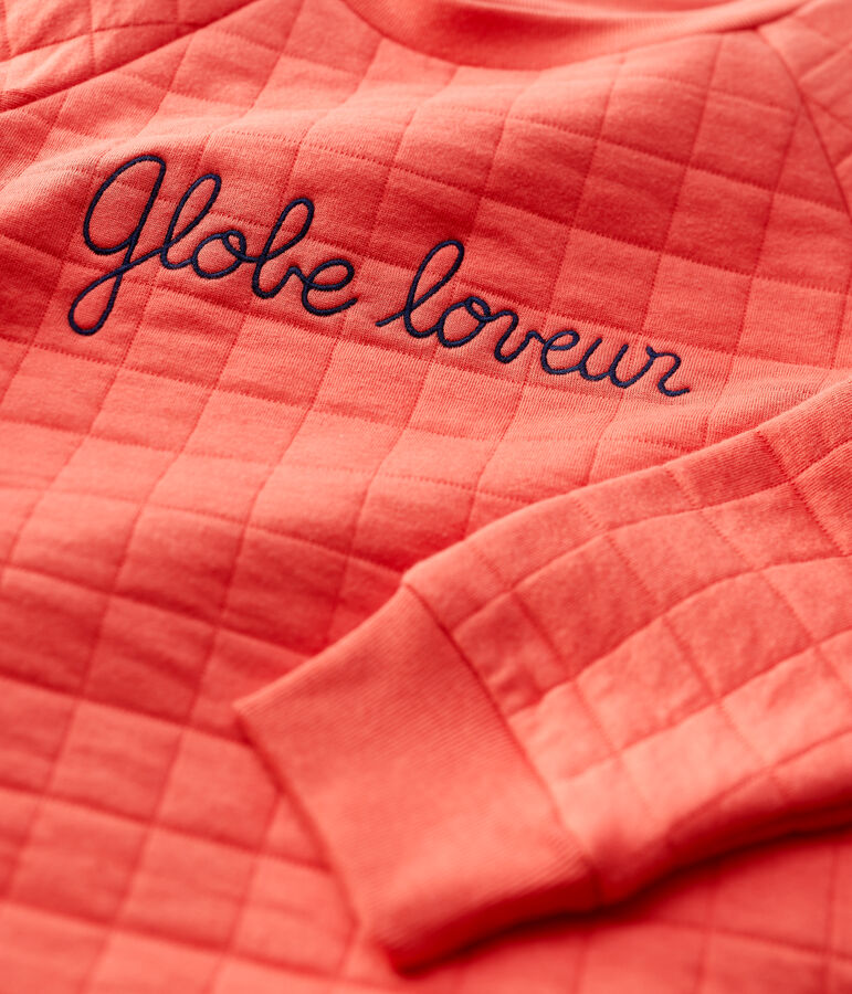 Kinder-Sweatshirt aus gestepptem Doppeljersey f&uuml;r M&auml;dchen / Jungen orange